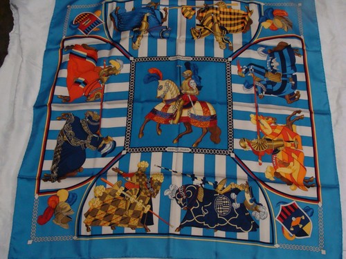 Hermes silk scarf chocs en - hermes, scarf,