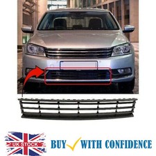 VW Passat B7 Front Bumper Grille Lower Centre Black 2011-2014 UK Stock