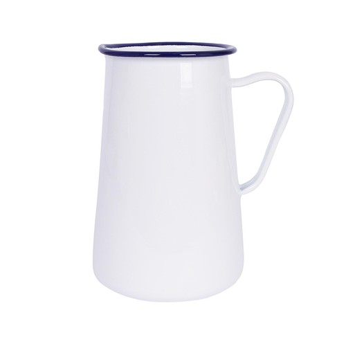 White enamel water jug 2 - water,