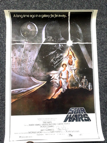 Star wars poster hand signed - poster,