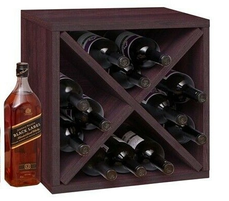 Stackable square wine rack - stackable,