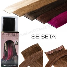 Extension Clip Capelli Veri Fascia 8 cm Invisibile con 2 clip SEISETA Hair Remy