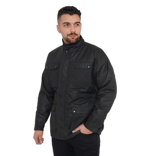 Men biker style wax cotton - biker,