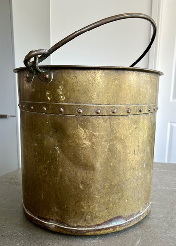 Large copper brass log - large,