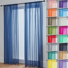 Voile Curtains Pair (2 Panels) Of Lucy Voile Net Slot Top Panels -Top Quality