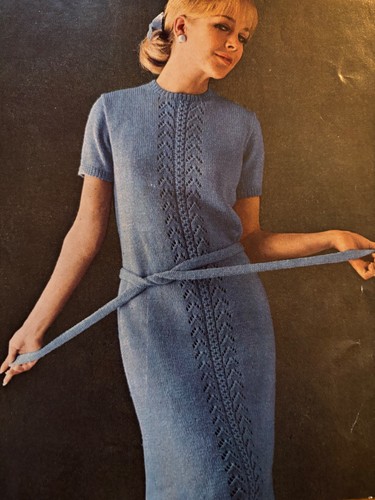 Vintage vogue knitted dress - dress,