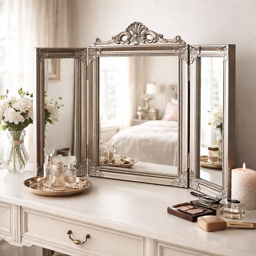 Large trifold vanity mirror - trifold,