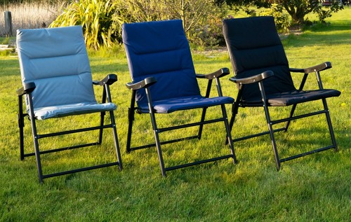 Folding padded deck chair - folding,