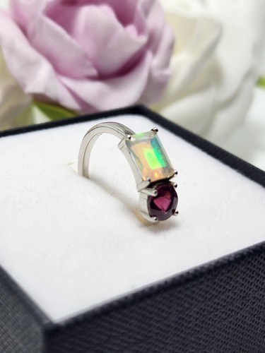 Natural opal rhodolite - opal, &