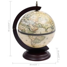 vidaXL Tabletop Globe Bar Wine