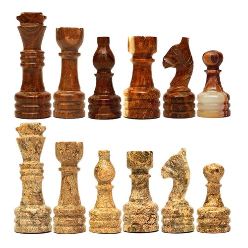 Marble chess pieces set box - marble,