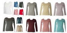 Maglia girocollo donna RAGNO manica lunga in caldo cotone biologico caldo e soff