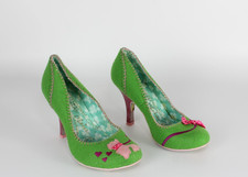 Womens Irregular Choice Flick Flack Size 3 UK 36 EU Green Multi 9.5 cm Heels