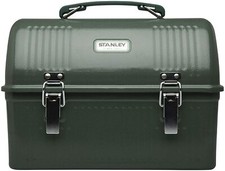Stanley Classic Lunch Box 10L Steel Hammertone Green Tradies Large Tough