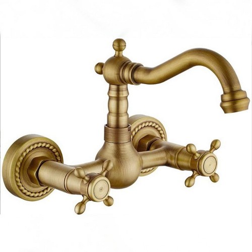 Antique brass kitchen faucet - antique,