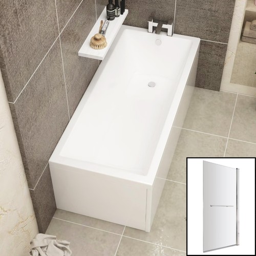 Single ended square bathtub - single,