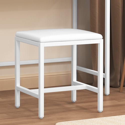 White modern dressing table - white,