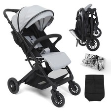 Baby Stroller Foldable Pushchair Adjustable Compact Travel Pram Buggy Canopy
