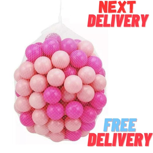 100 soft plastic pink balls - soft,