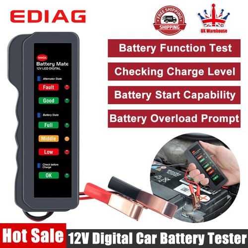 12v car battery tester - battery,