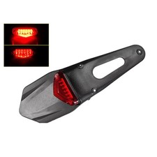 New Universal Enduro Motorbike Number Plate Holder Bracket Tail Tidy Brake Light