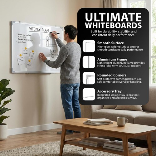 Magnetic whiteboard - whiteboard, w/