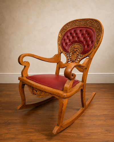 Antique carved oak green - antique,