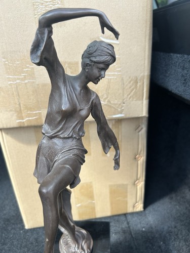 Art deco style bronze lady - art,