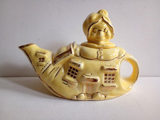 Vintage Lingard Yellow Glaze Old Mother Hubbard  Teapot