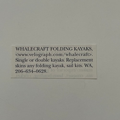 Whalecraft folding kayaks - folding,