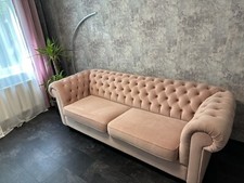 Chesterfield 4 Seat Sofabed In Pink Velvet Debenhams Rrp £2800