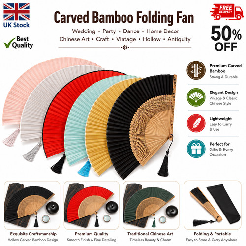 Folding fan hand held - fan,