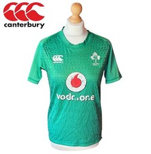 Canterbury Ireland IRFU Green Rugby Shirt Kids Age 12-14years Vapodri Jersey