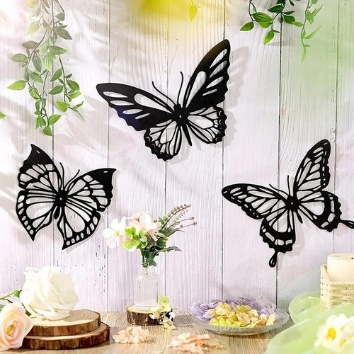 3pcs metal butterfly - metal,
