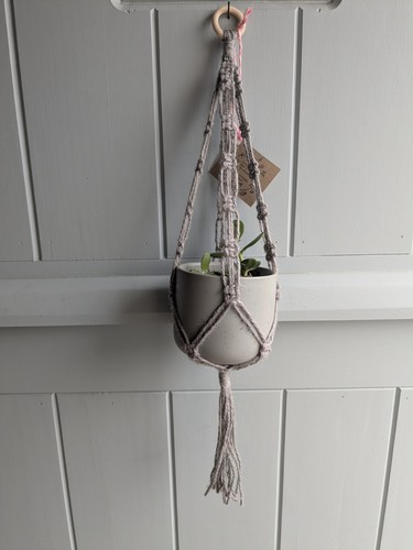 Macrame plant hanger - , handmade