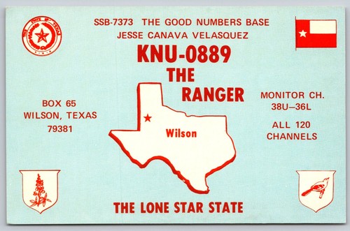 Vintage radio qsl postcard - cb,