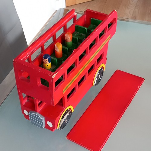 Large wooden red slide top - wooden,