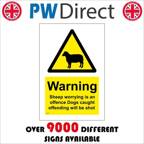 Sign warning sheep worrying - sign,
