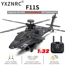 YXZNRC RC Helicopter 1:32 AH-64D Apache 9CH 2.4G 6-Axis Gyro GPS 3D RTF Airplane