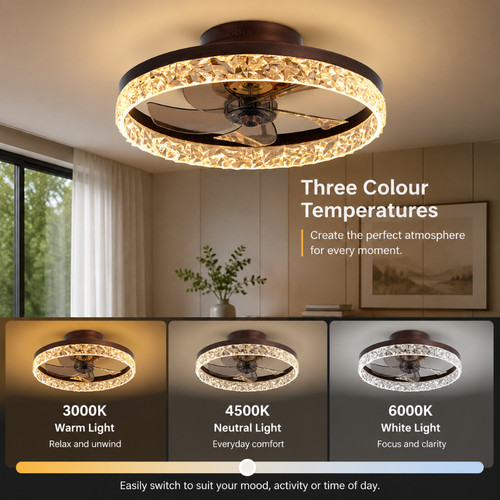50cm ceiling fan light led - 50cm,