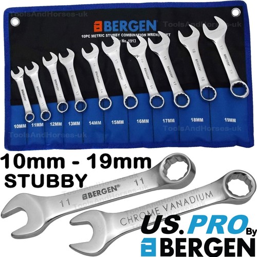 Pro stubby spanners - us, 10pc