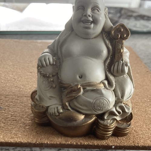 Laughing buddha figurine - laughing,