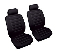 For AUDI A6 97-03 Black Front Leather Look Car Seat Covers Airbag Ready