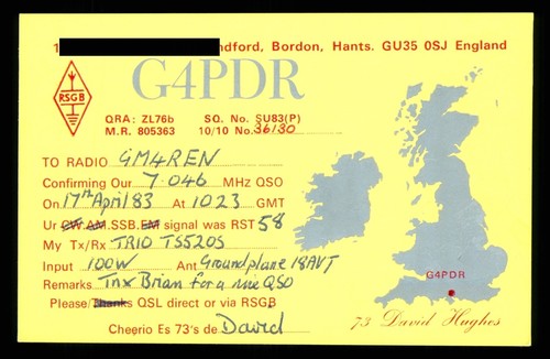 Qsl card radio - radio, g4pdr