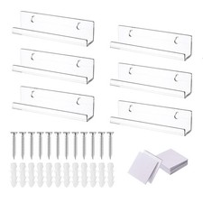 Acrylic Vinyl Record Floating Shelves 6 Pack, Acrylic Record Shelf for4850