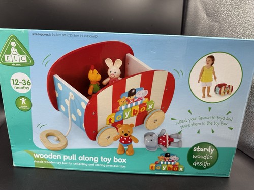 Elc toybox wooden pull along - wooden,