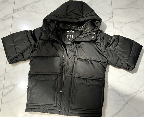 Hollister puffer coat - coat,, black