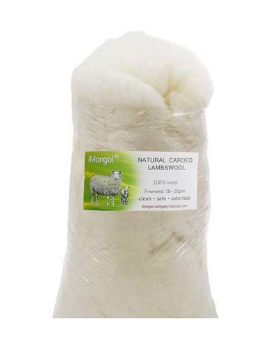 Imongol carded lambs wool - carded,