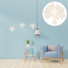  10 Pcs Wood Craft Tree Small Trees for Crafts Unfinished Wooden Embellishments