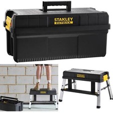 Stanley 181083 FatMax Work Step Up Platform Stool With Tote Tool Storage Box